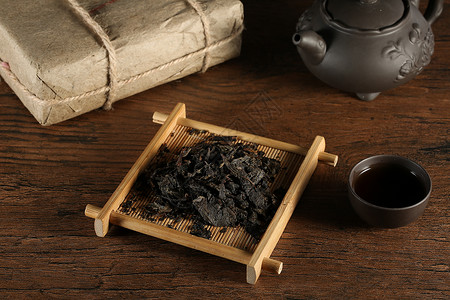 茶叶盒子茯砖茶背景