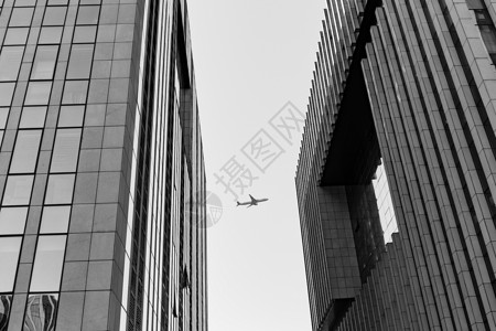 黑白商业素材飞机建筑创意纪实摄影背景