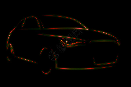 荧光车发着光的汽车设计图片
