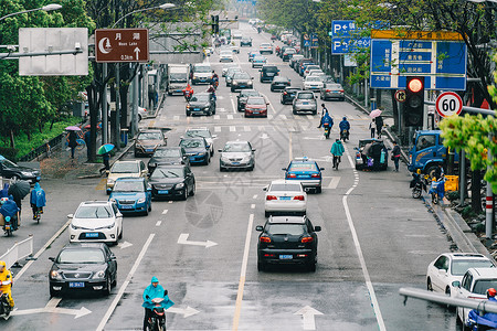 房地产俯视路口道路车辆拍摄背景