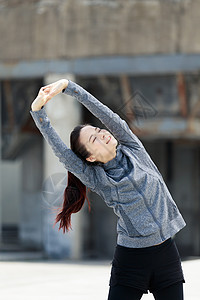 瑜伽元素素材美女户外运动背景