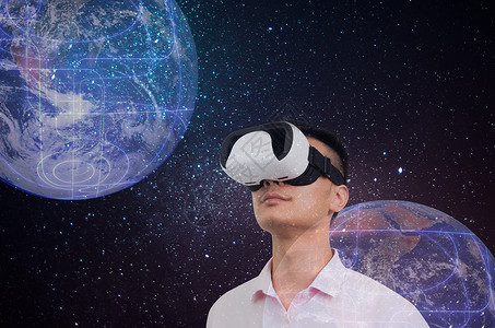 VR眼镜虚拟空间商务高清图片
