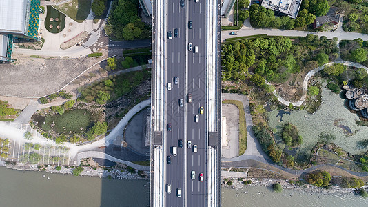航拍立交桥交通图片