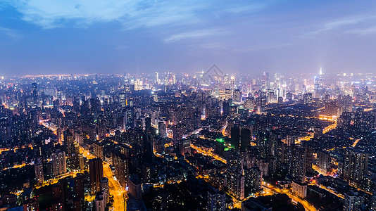 现代都市航拍城市夜景高清图片