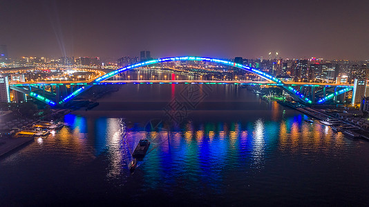 上帝桥梁现代都市城市夜景背景