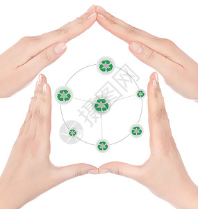 绿色的家素材手心的环保设计图片