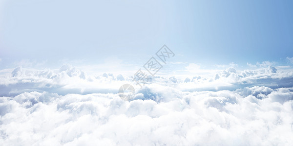 视觉呈现蓝天天空中山与云海空旷设计图片