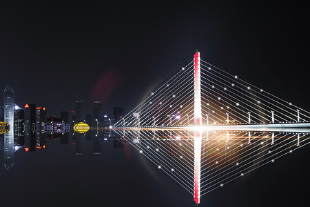 鸟巢夜景科技城市菱形建筑设计图片