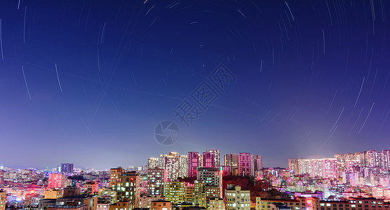 城市里的星空背景图片