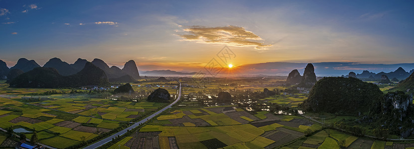 小麦田田园风光背景