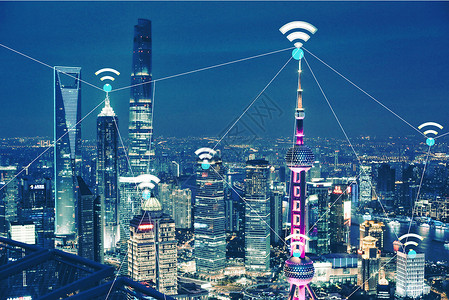 上海中心夜景城市智能信息科技上海夜景设计图片
