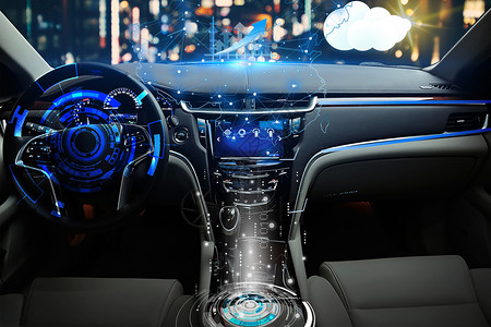 信息化人工智能化智能科技生活时代智能汽车内部设计图片