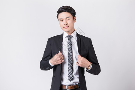 企业服装素材整理西装领带的商务男士背景