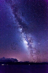 西藏星空纳木错的银河背景