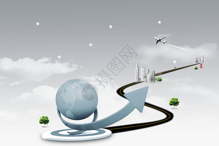 融创雪世界科技商务金融合成背景设计图片