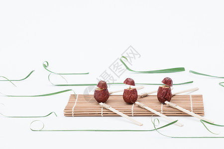 红枣创意竹筏素材古风高清图片