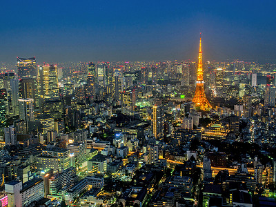 东京站夜景日本东京背景