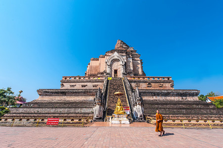 僧人素材泰国清迈的寺庙背景