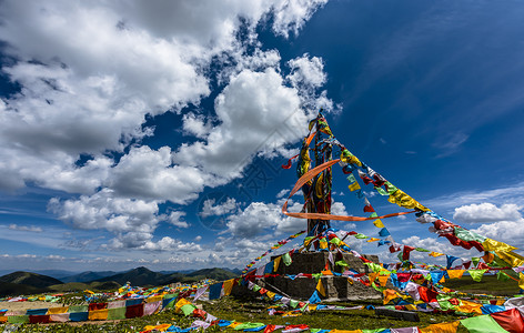 经幡翻飞西藏经幡图片免费下载高清图片