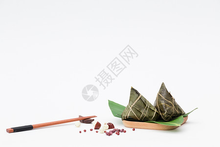 素材古风抠图端午粽子食材配料白底拍摄背景