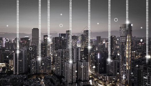 高楼灰色灰色城市互联网背景设计图片