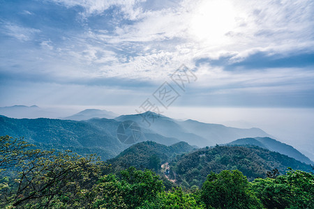 天空长素材莫干山顶峰拍摄背景