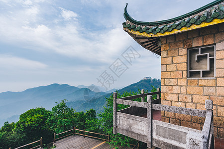 黑白光背景莫干山顶峰拍摄背景