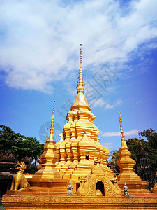 西双版纳寺庙西双版纳傣族风情寺庙及建筑背景