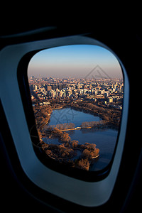 航空公园飞机窗外的世界－北京背景