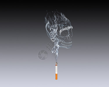 有害物质点燃香烟烟雾高清图片