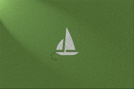 绿色环保健康草地背景轮船logo高清图片