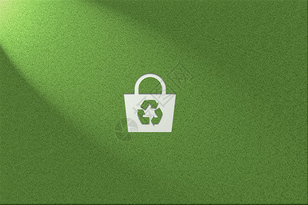 生态LOGO绿色环保健康草地背景垃圾循环利用logo设计图片