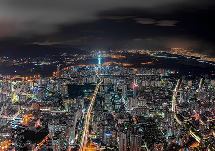 平安视角深圳夜景背景