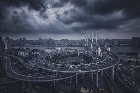 南浦大桥上海风云高清图片