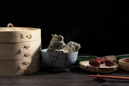 初五饺子端午节美食粽子背景
