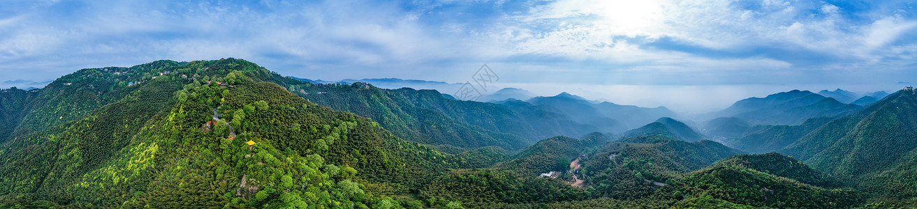 大图促销莫干山顶峰全景自然风景背景