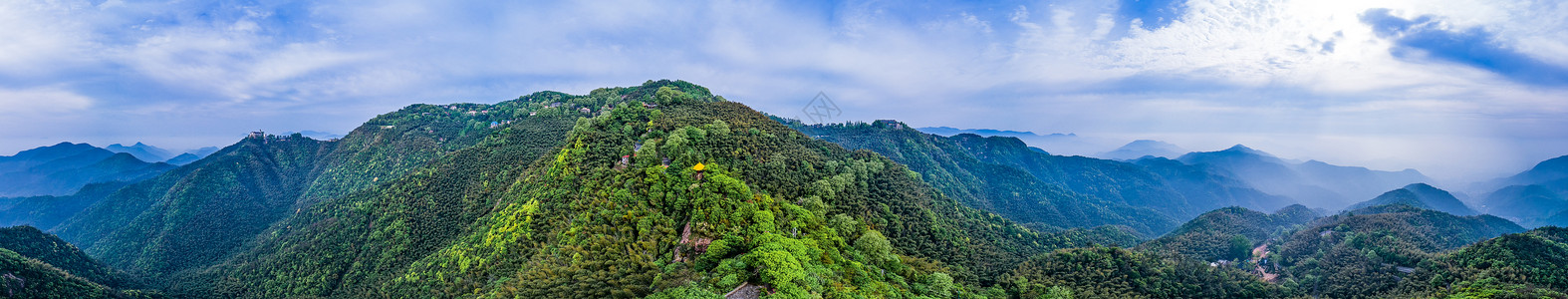 意境大图莫干山顶峰全景自然风景背景
