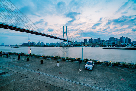 南浦大桥夜景拍摄图片