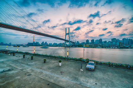 南浦大桥夜景拍摄图片