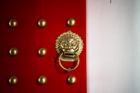 铜把手传统的门背景
