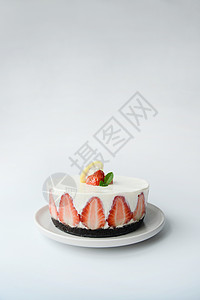 蛋糕碟草莓冻芝士蛋糕背景