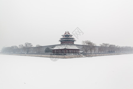 角楼北京大雪高清图片