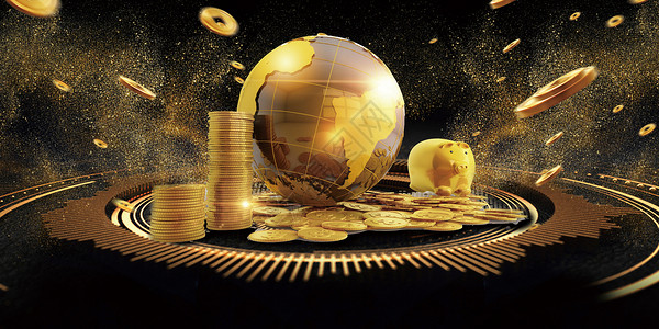 金色地球商务金融banner图片