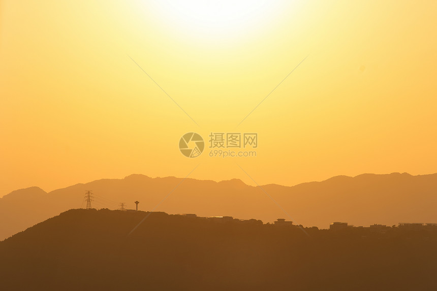 夕阳西下图片