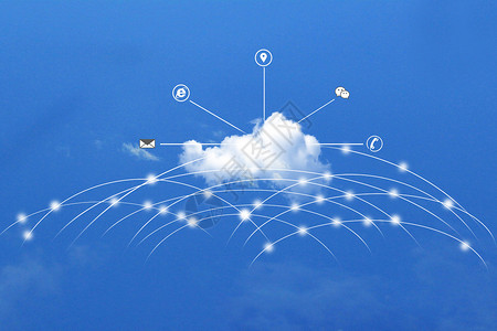 云层上的科技图片