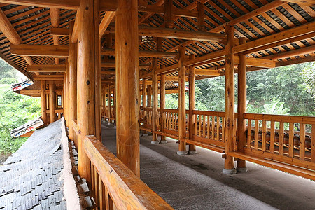 走廊 木质背景图片