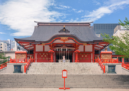 日本花园神社背景图片