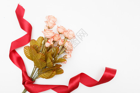 党的生日元素系丝带的花背景