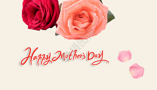 最美妈妈感恩母亲节玫瑰花设计图片