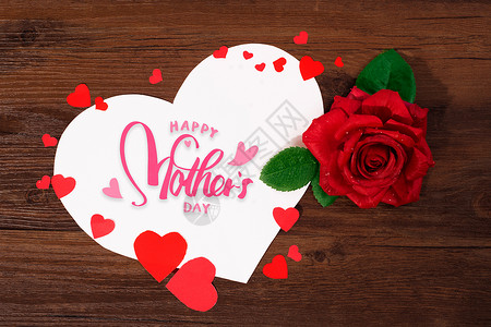 女人最美感恩母亲节玫瑰花卡片祝福设计图片